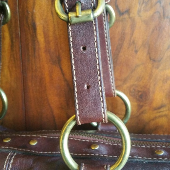 Mania Brown Leather Tote - Picture 9 of 9